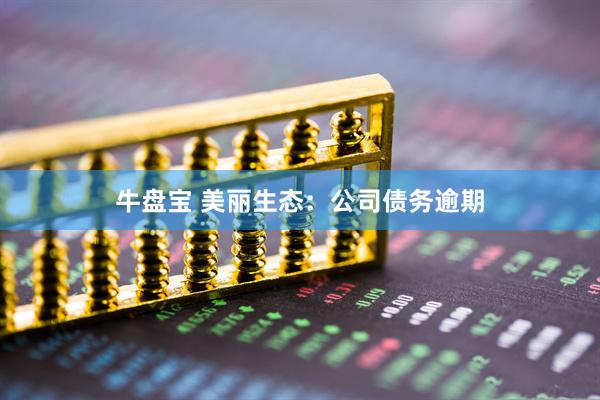 牛盘宝 美丽生态：公司债务逾期